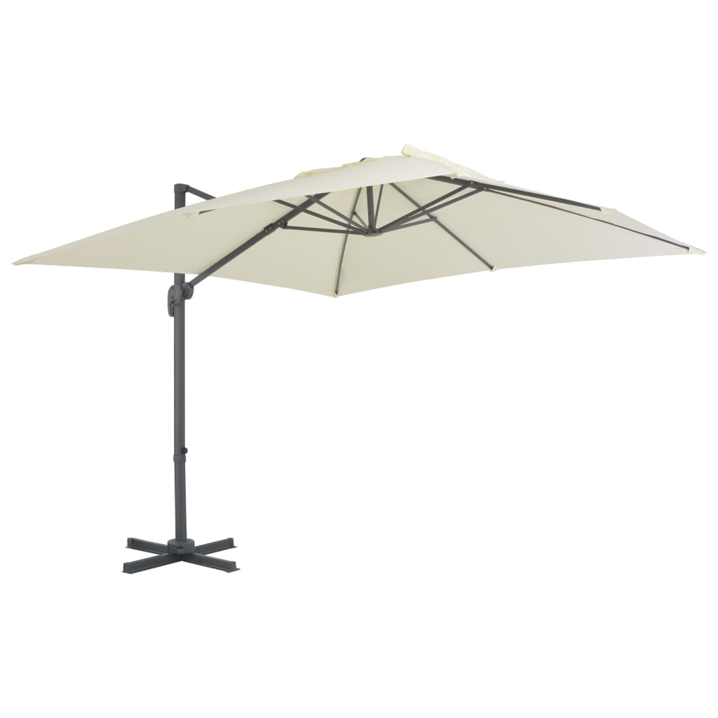 Parasol Vidaxl avec base portable, couleur sable
