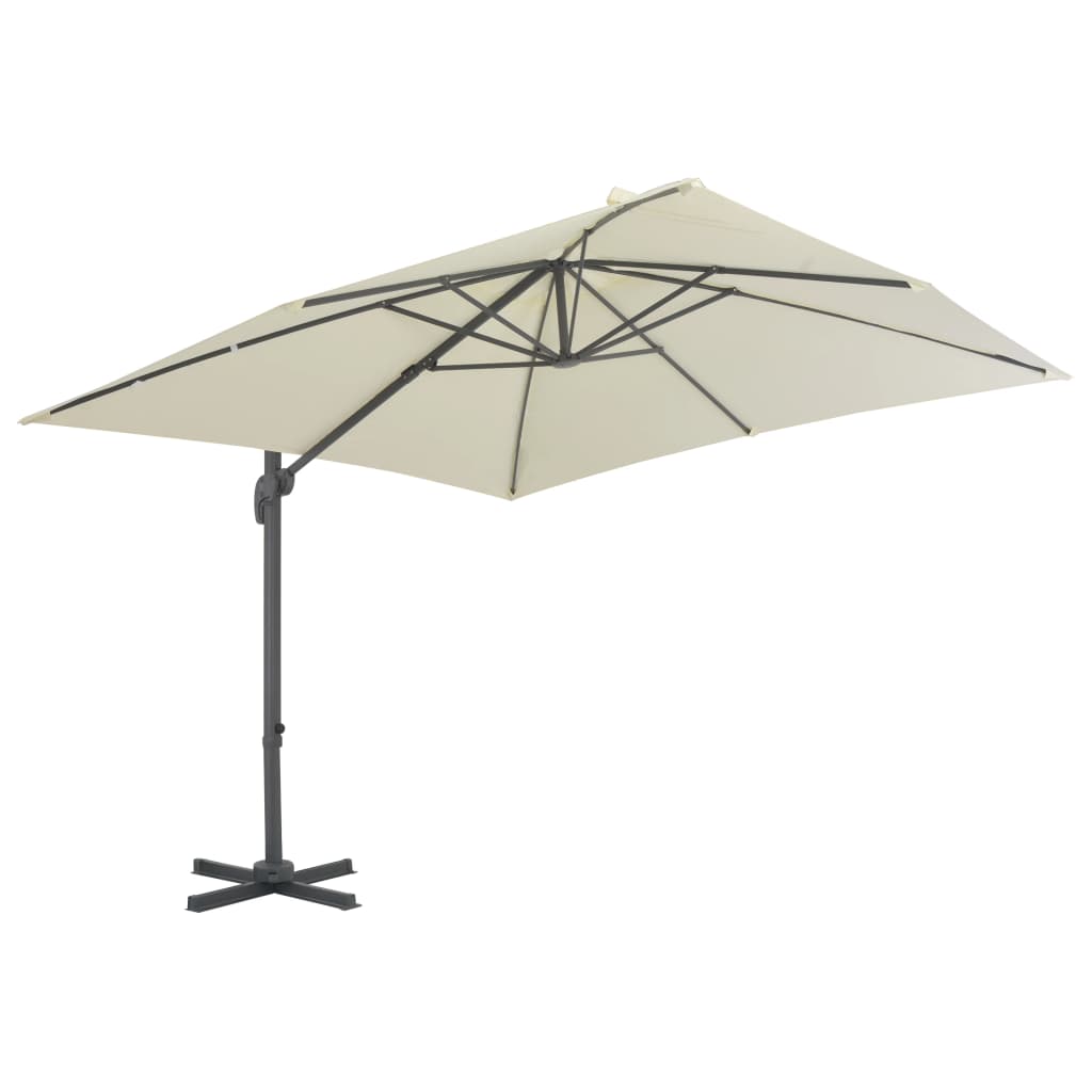Parasol Vidaxl avec base portable, couleur sable