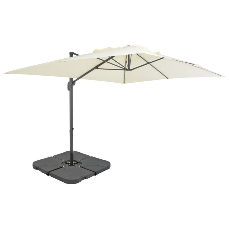 Parasol Vidaxl avec base portable, couleur sable