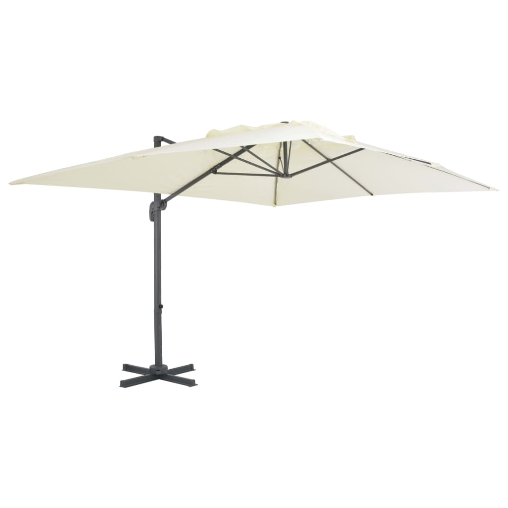 Parasol Vidaxl avec base portable, couleur sable