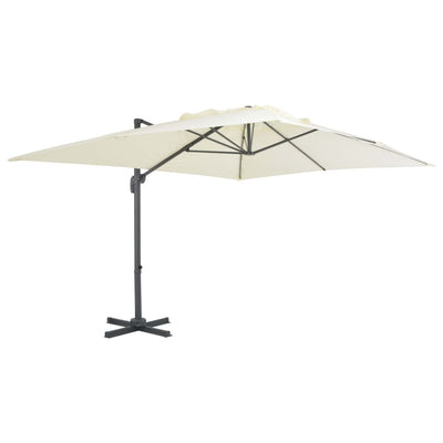 Parasol Vidaxl avec base portable, couleur sable
