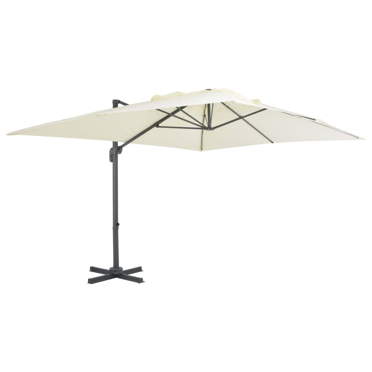 Parasol Vidaxl avec base portable, couleur sable