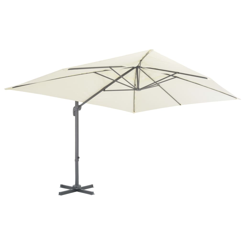 Parasol Vidaxl avec base portable, couleur sable