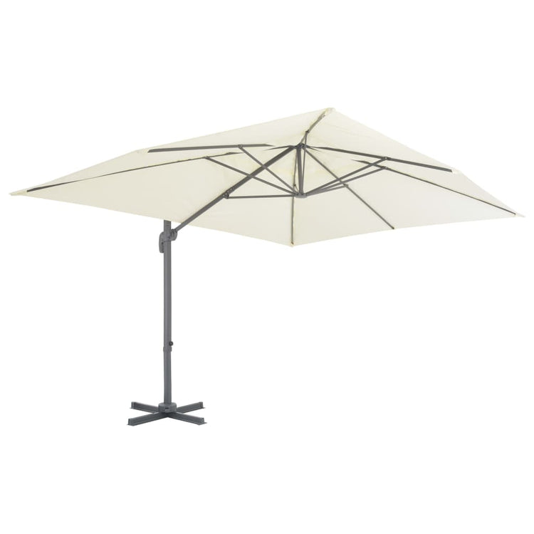 Parasol Vidaxl avec base portable, couleur sable