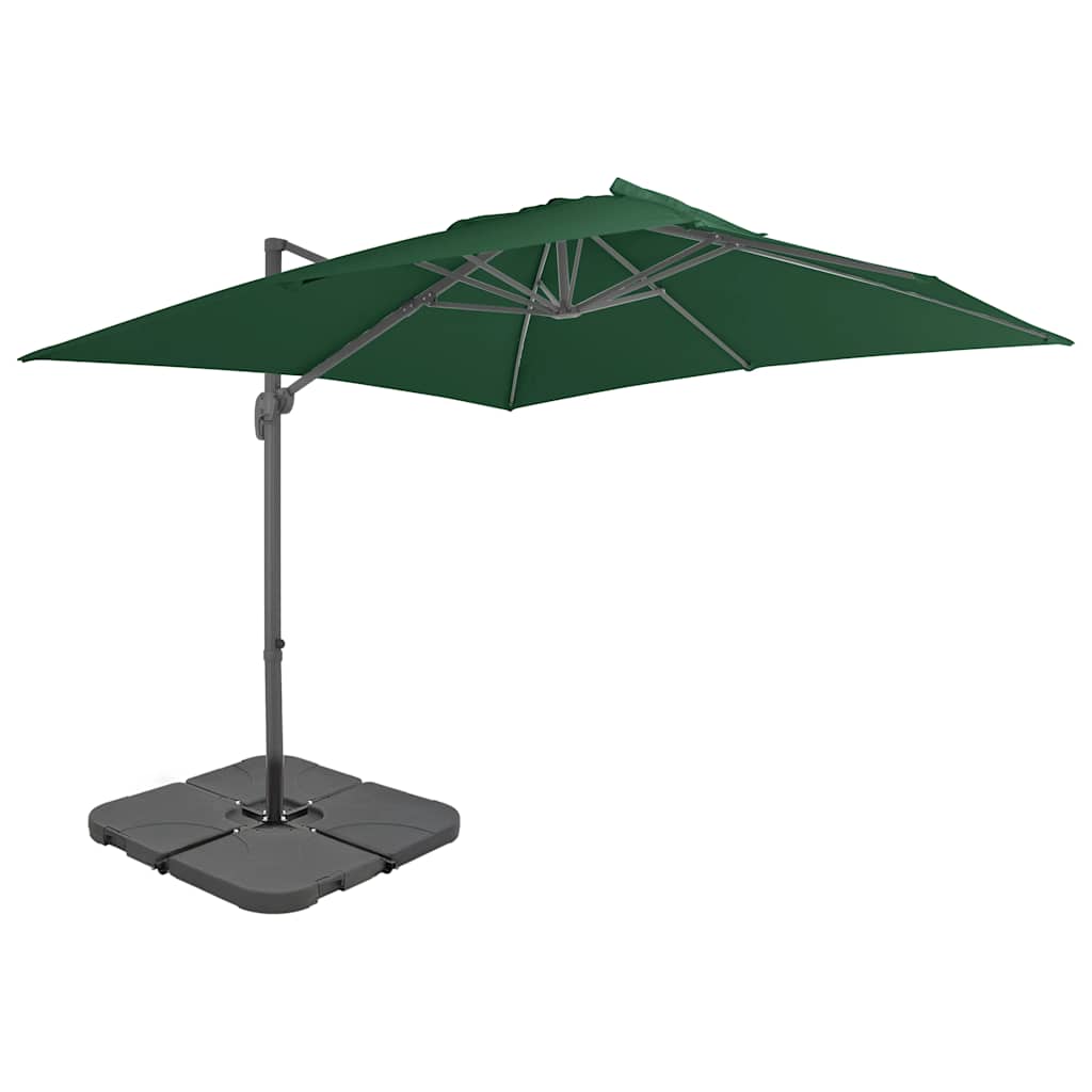 Parasol VidaXL avec base portable vert