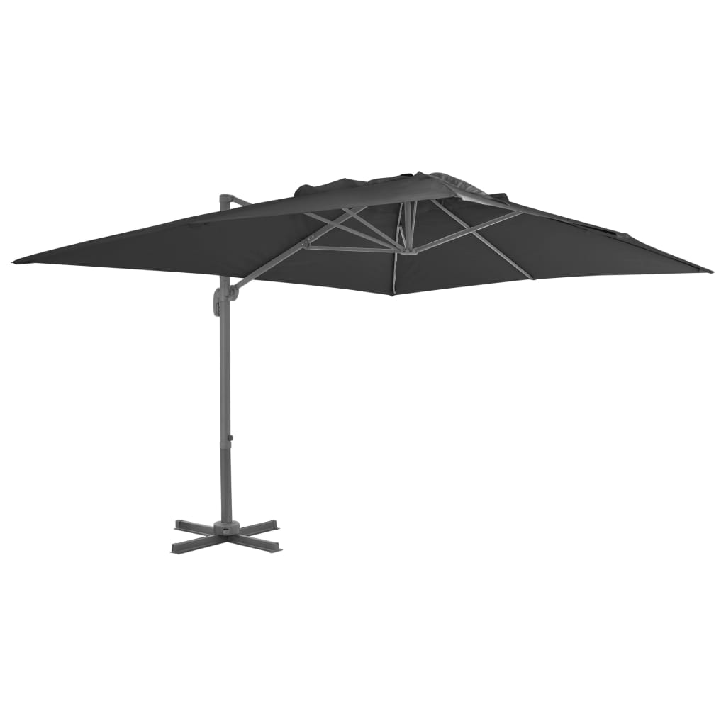 Parasol Vidaxl avec base portable, anthracite