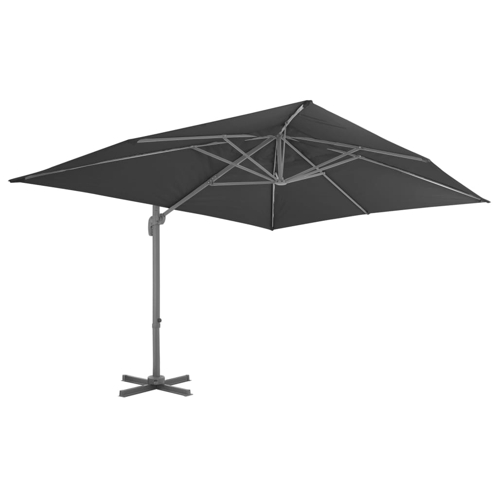 Parasol Vidaxl avec base portable, anthracite