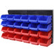 Vidaxl Tools Wall - bleu monté et rouge 2 PCS