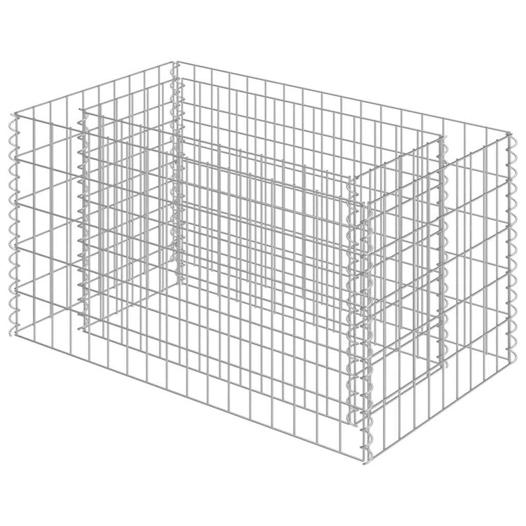 Vidaxl Gabion Planning Boîte augmentée de 90x50x50 cm en acier galvanisé
