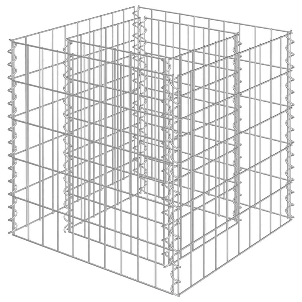 Vidaxl Gabion Planter surélevé 50x50x50 cm en acier galvanisé
