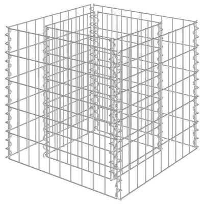 Vidaxl Gabion Planter surélevé 50x50x50 cm en acier galvanisé