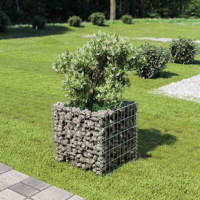 Vidaxl Gabion Planter surélevé 50x50x50 cm en acier galvanisé