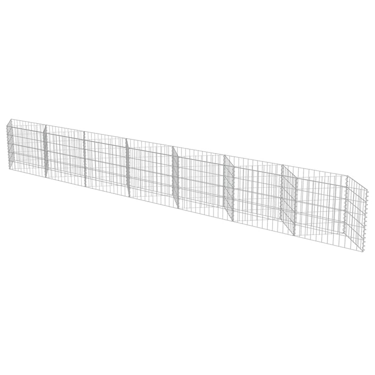 Vidaxl schanskorf mur 450x30x50 cm en acier galvanisé