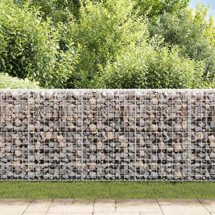 Mur de schanskorf Vidaxl avec les couvercles 200x20x85 cm en acier galvanisé