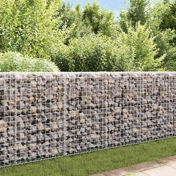 Mur de schanskorf Vidaxl avec les couvercles 200x20x85 cm en acier galvanisé