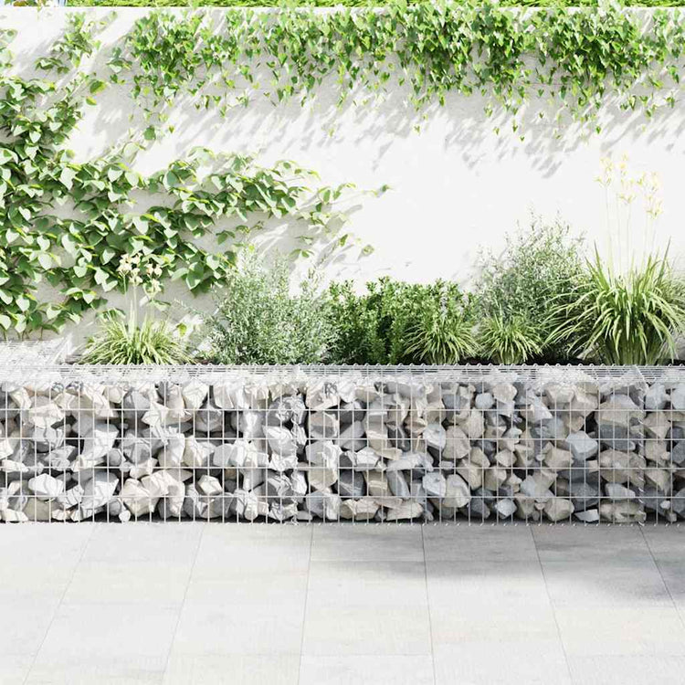 Mur de schanskorf Vidaxl avec couvercles 300x50x50 cm en acier galvanisé