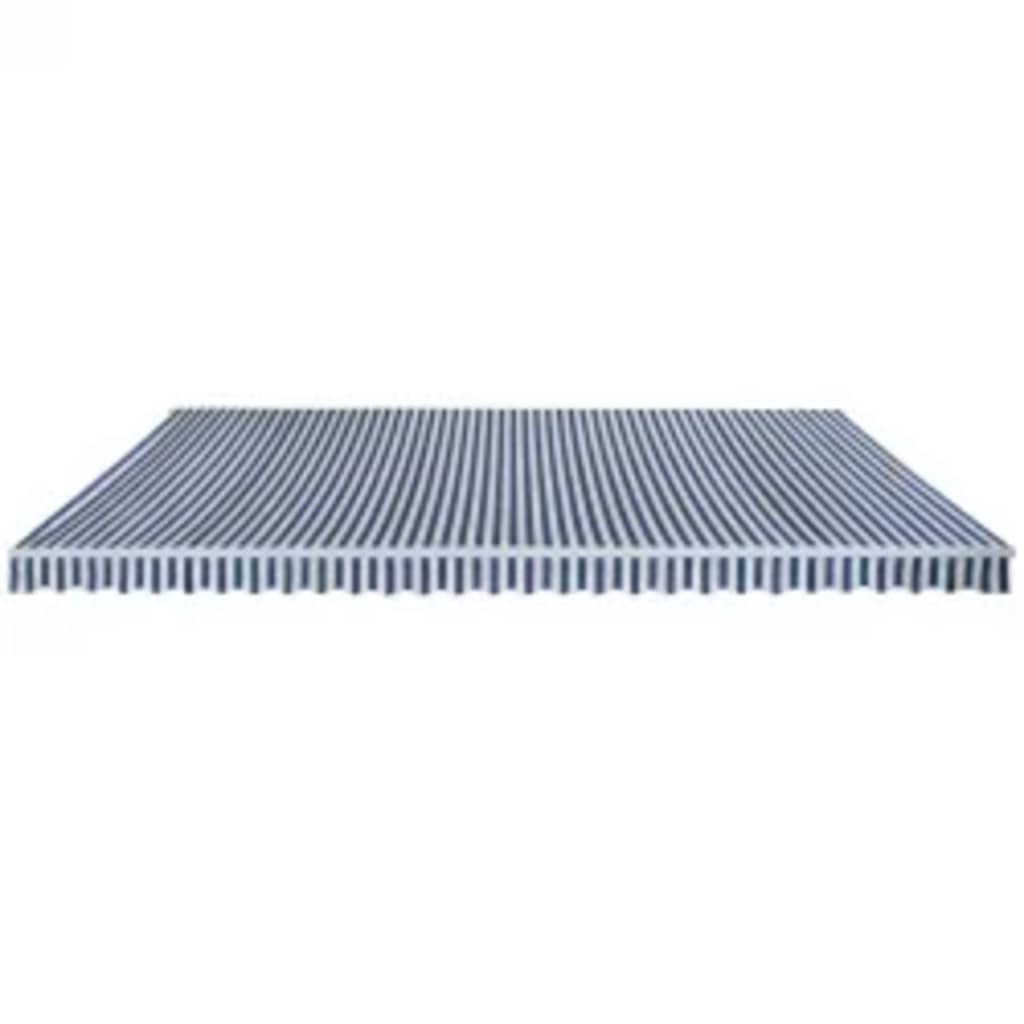 Vidaxl Luifel étend manuellement 600 cm blanc bleu