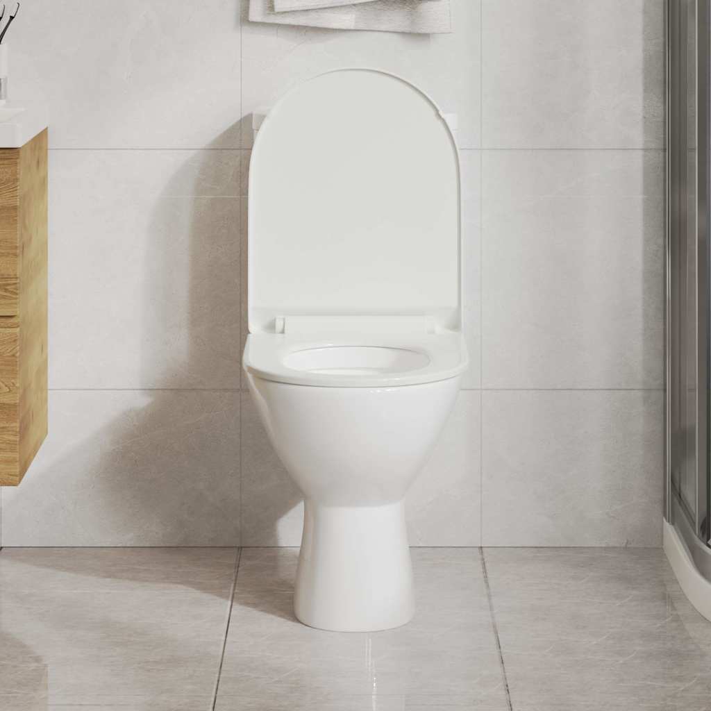 Vidaxl Woilet Seat-Close souple avec design à libération rapide blanc