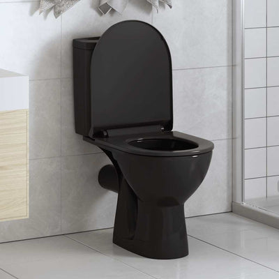 Vidaxl Woilet Siège-Soft-Close avec design à libération rapide noir