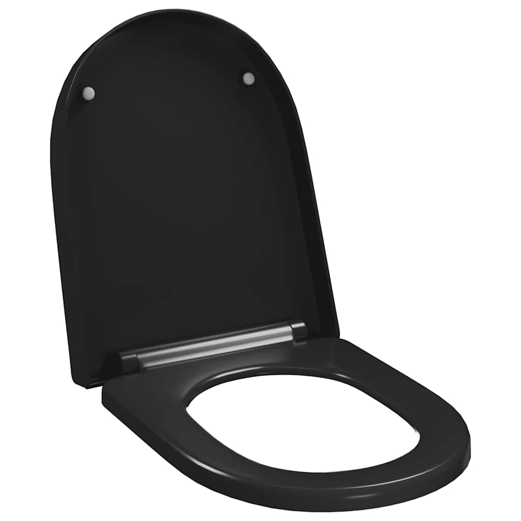 Vidaxl Woilet Siège-Soft-Close avec design à libération rapide noir
