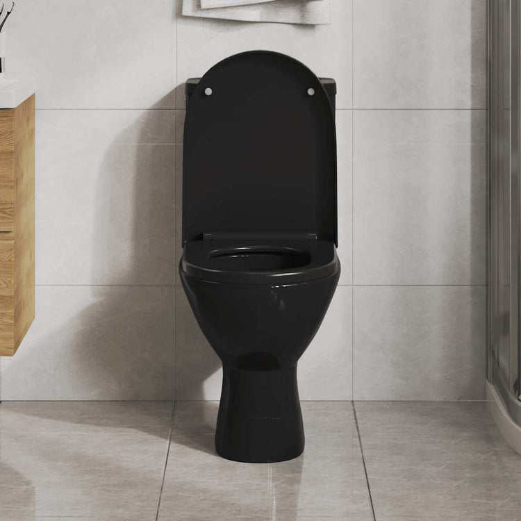Vidaxl Woilet Siège-Soft-Close avec design à libération rapide noir