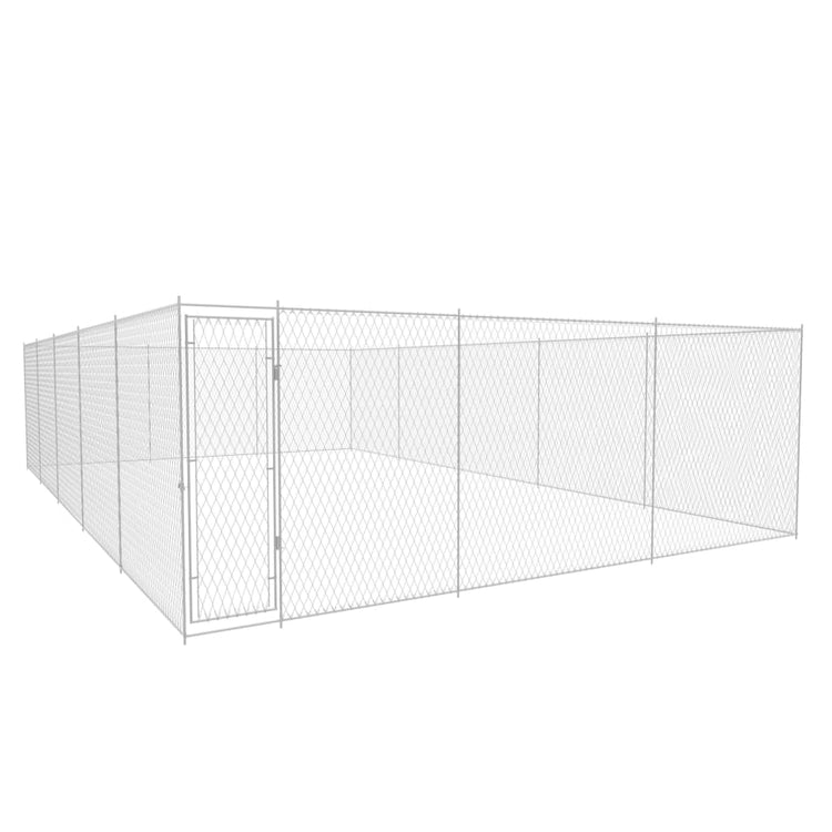 Vidaxl Dog Kennel pour l'extérieur de 950x570x185 cm en acier galvanisé