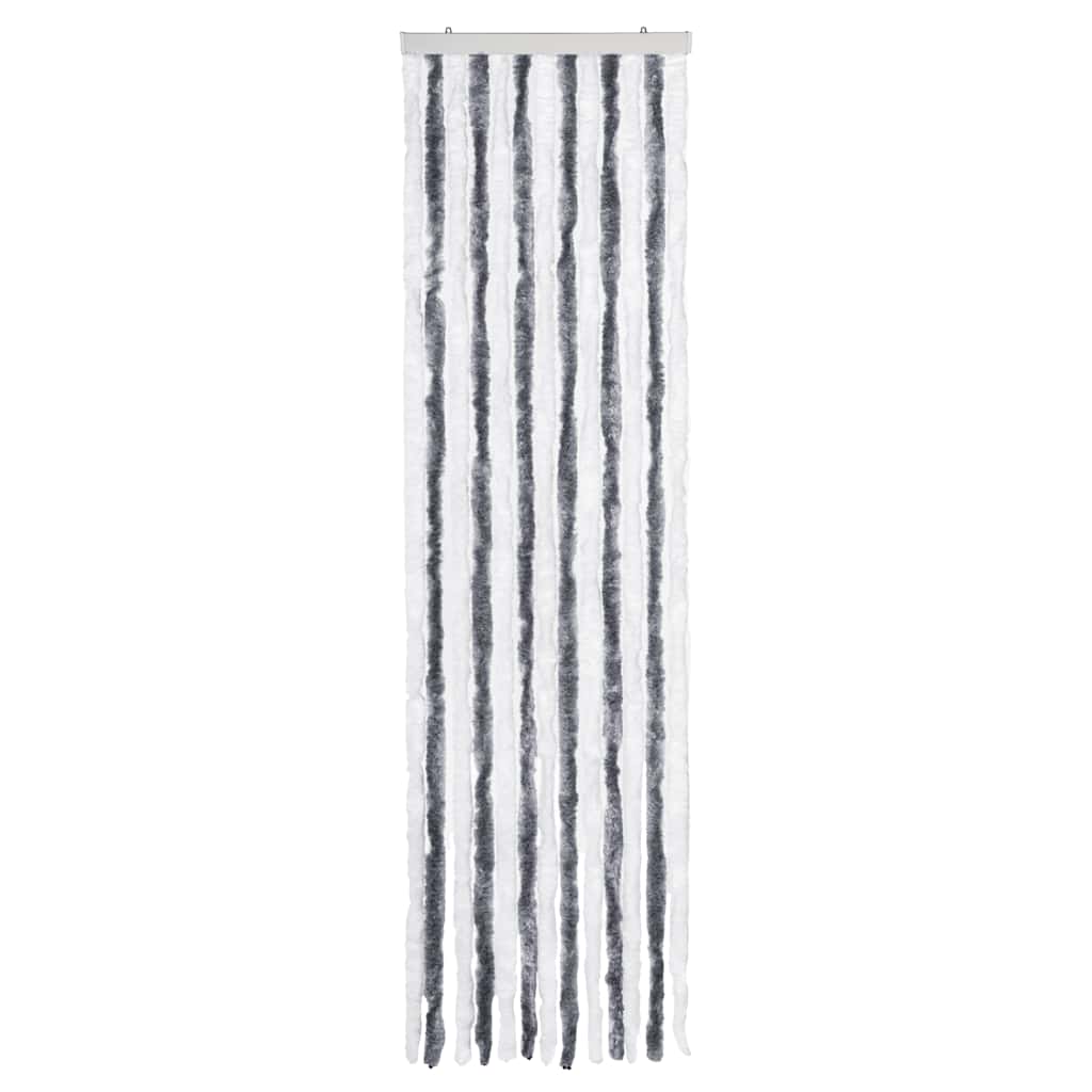 Vidaxl Fly Curtain 56x185 cm CHENILLE GREN ET BLANC