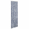 Vidaxl Fly Curtain 56x185 cm CHENILLE Bleu, blanc et argent