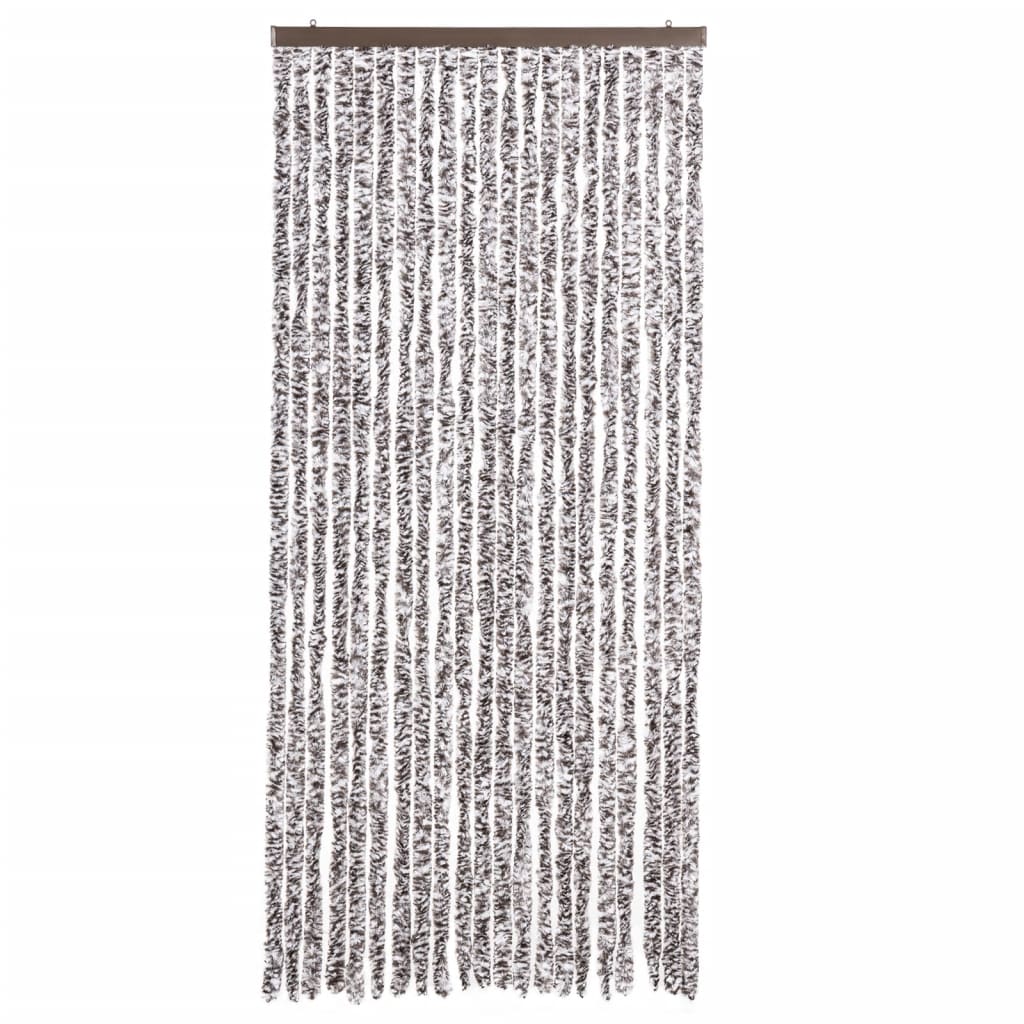 Vidaxl Fly Curtain 90x220 cm CHENILLE BRORN ET BEIGE