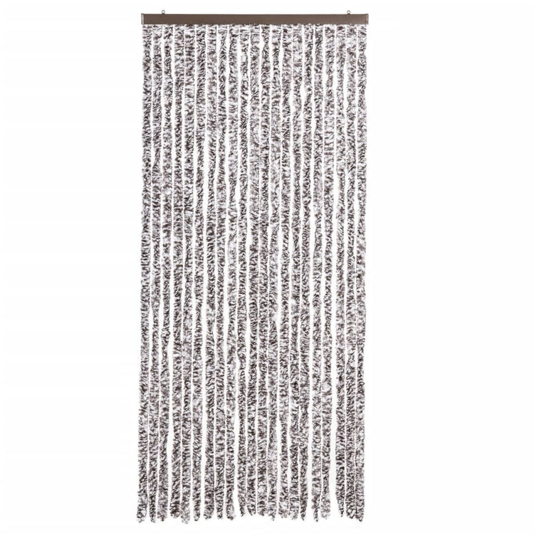 Vidaxl Fly Curtain 90x220 cm CHENILLE BRORN ET BEIGE