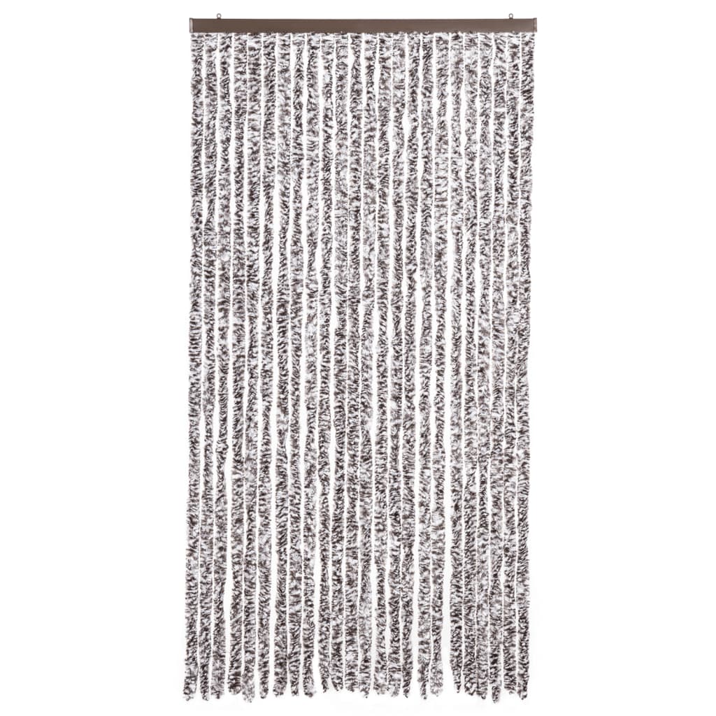 Vidaxl Fly Curtain 100x220 cm CHENILLE BRORN ET BEIGE