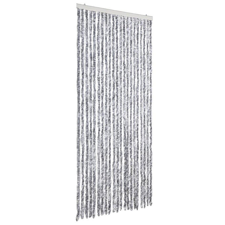 Vidaxl Fly Curtain 90x220 cm CHENILLE BLANC ET GREN