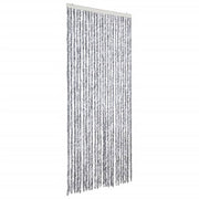 Vidaxl Fly Curtain 100x220 cm chenille blanche et gris - afbeelding 2