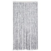 Vidaxl Fly Curtain 100x220 cm chenille blanche et gris - afbeelding 3