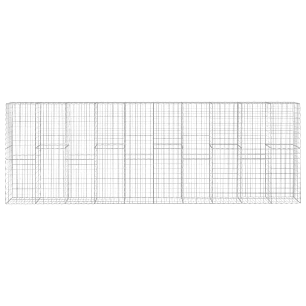 Mur Vidaxl Schanskorf avec couvercle 600x50x200 cm en acier galvanisé
