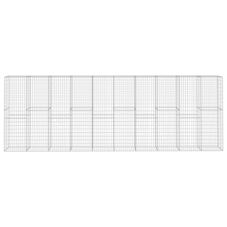 Mur Vidaxl Schanskorf avec couvercle 600x50x200 cm en acier galvanisé