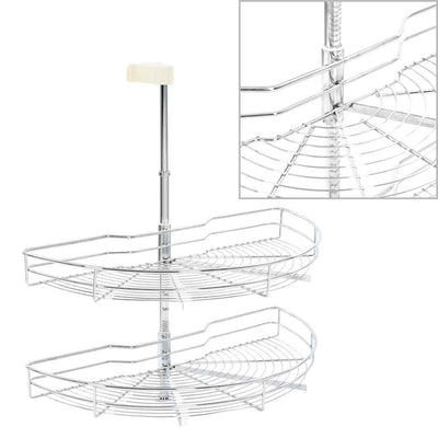 Vidaxl Wire Basket Kitchen 2 couches 180 degrés 75x38x80 cm Colore en argent