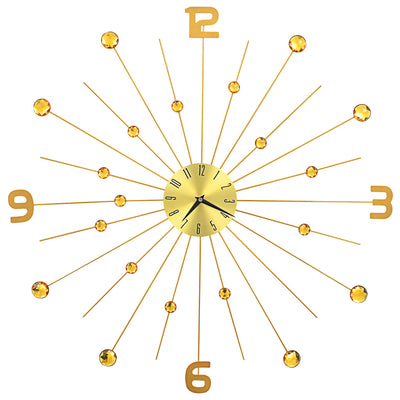 Horloge murale vidaxl 70 cm en métal or de couleur