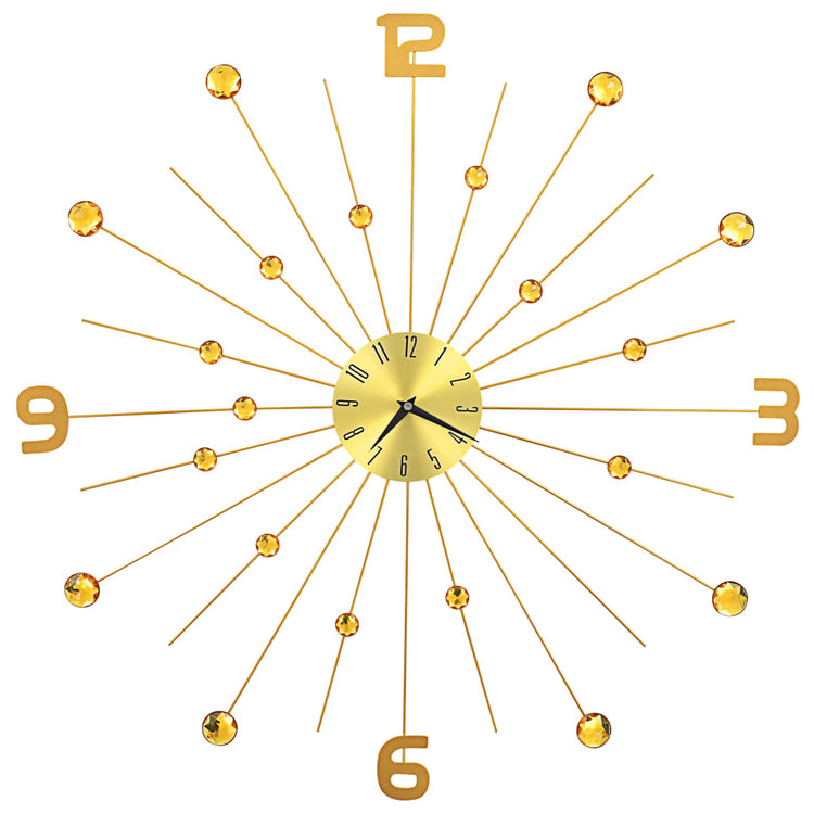 Horloge murale vidaxl 70 cm en métal or de couleur