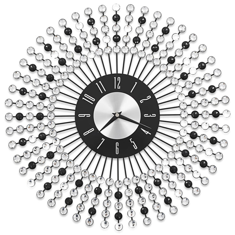 Horloge murale vidaxl 43 cm en métal noir