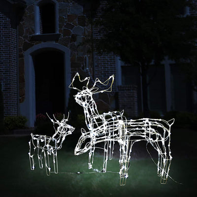 Vidaxl 3 parties Éclairage de Noël Rendieren 229 LEDS