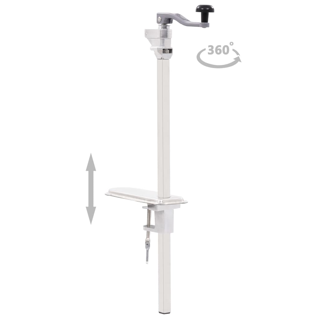 Vidaxl Blik Opender 70 cm Aluminium et argent en acier inoxydable colorés