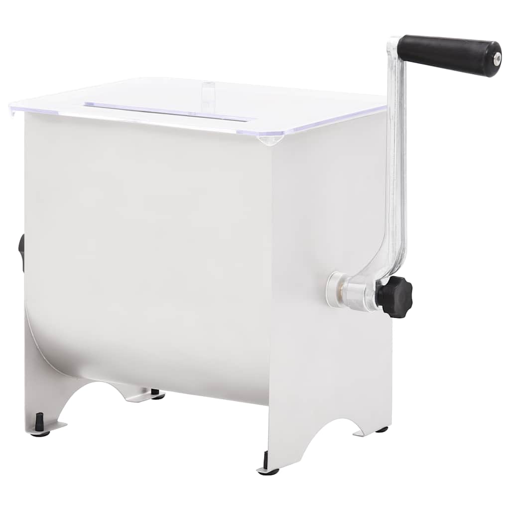 Vidaxl Viande Mixer avec couvercle en acier en acier inoxydable manuellement coloré