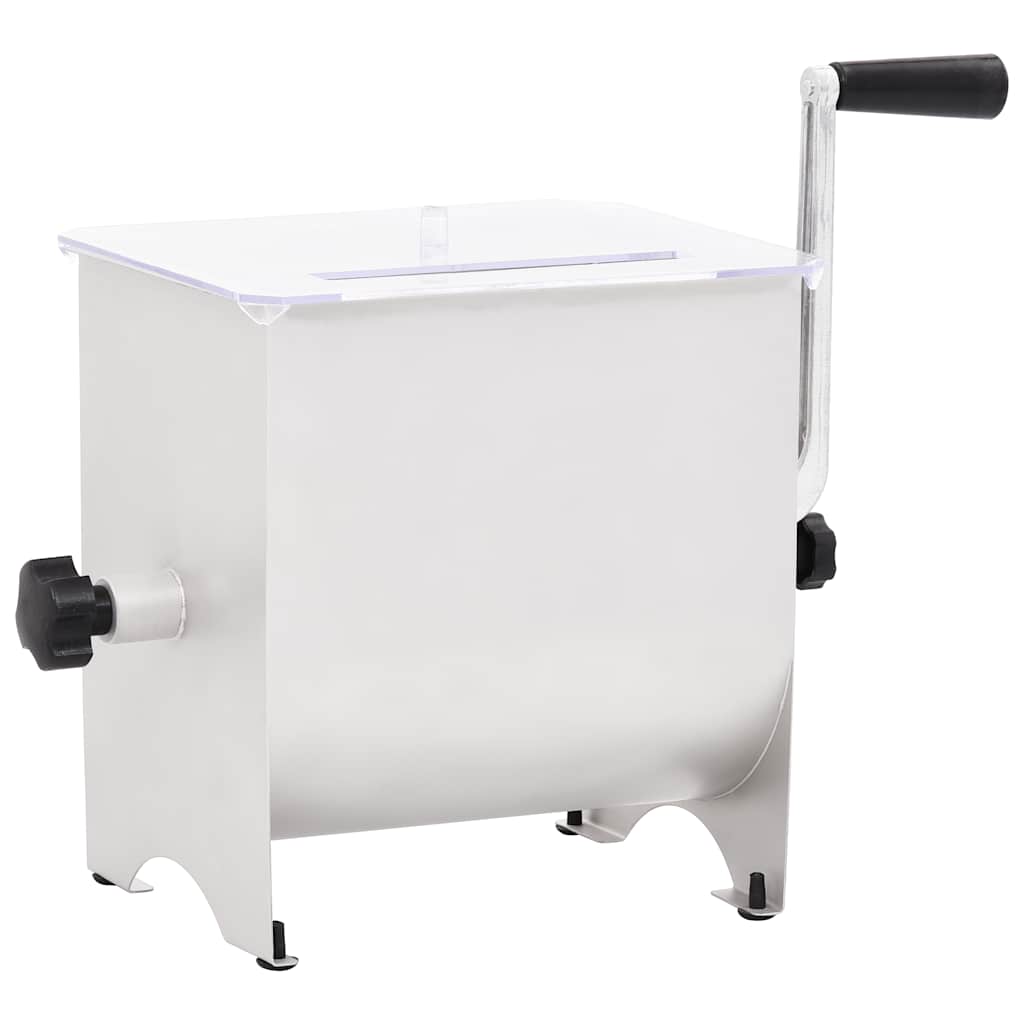 Vidaxl Viande Mixer avec couvercle en acier en acier inoxydable manuellement coloré
