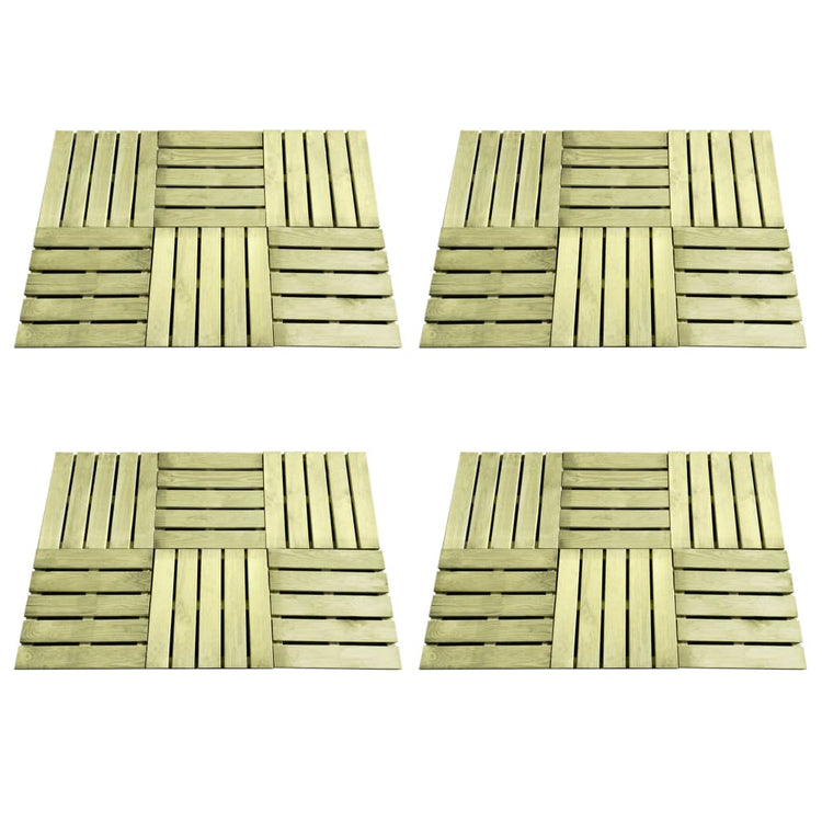 Vidaxl 24 st terrasse tuiles 50x50 cm en bois vert