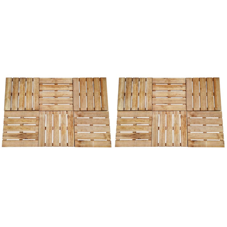 Vidaxl 12 st terrasse carreaux 50x50 cm Brown en bois