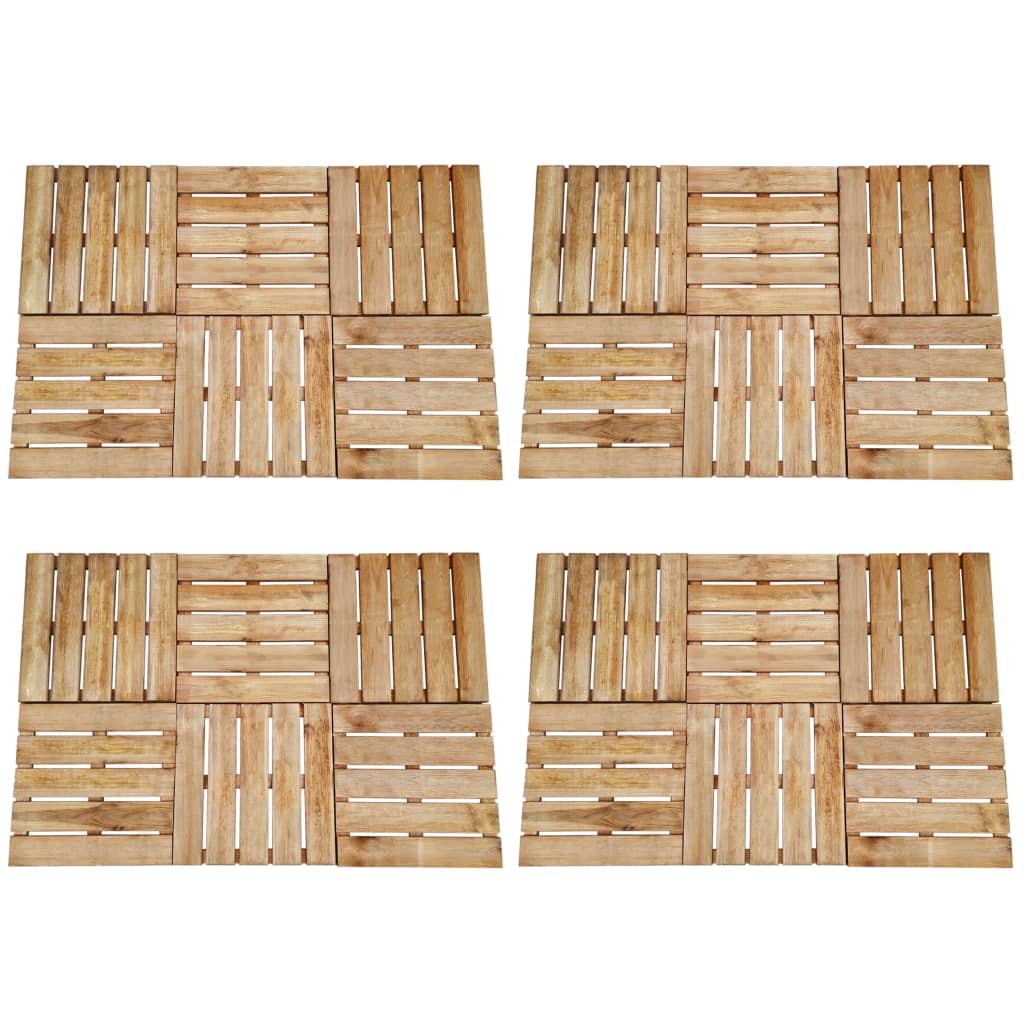Vidaxl 24 st terrasse carreaux 50x50 cm Brown en bois