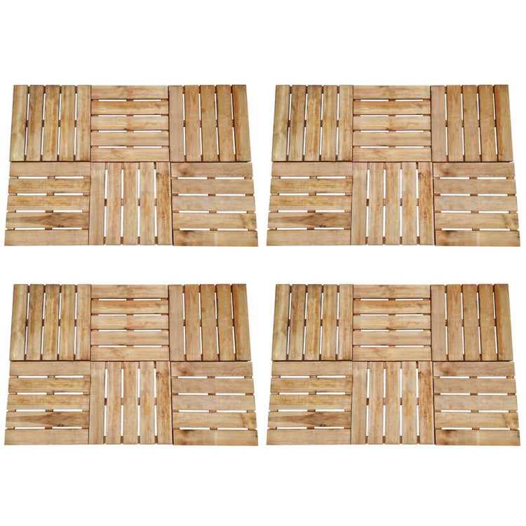 Vidaxl 24 st terrasse carreaux 50x50 cm Brown en bois