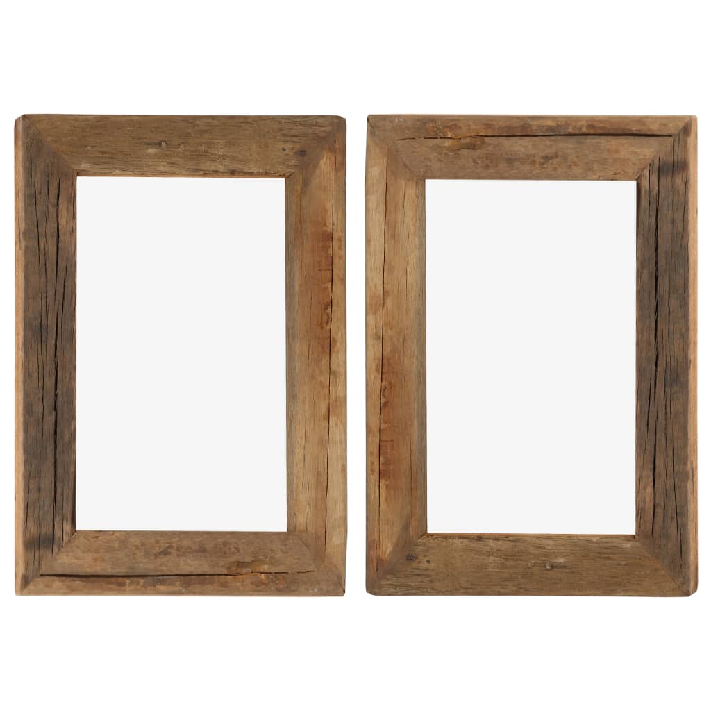 Vidaxl Photo Frames 2 PCS 30x40 cm Bois et verre recyclé solides