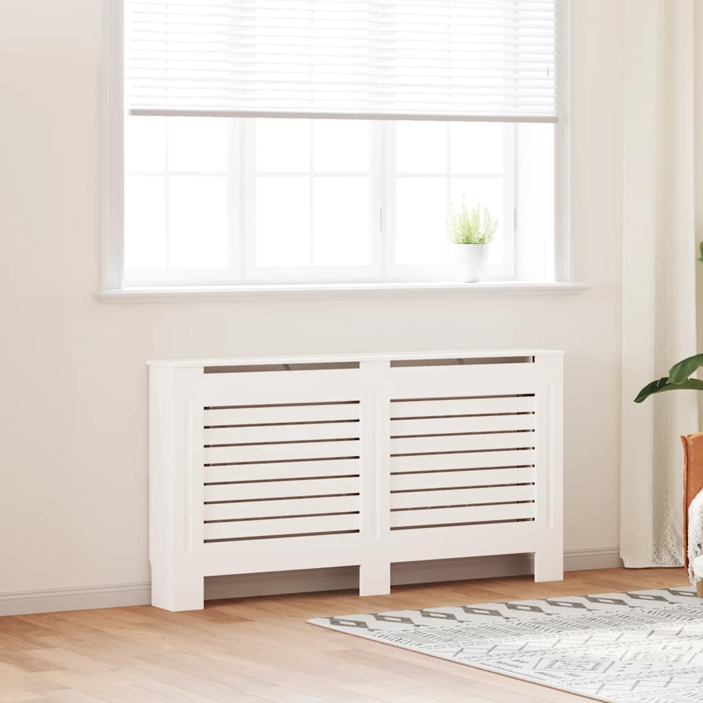 Construction de radiotorom vidaxl 152x19x81,5 cm mdf blanc